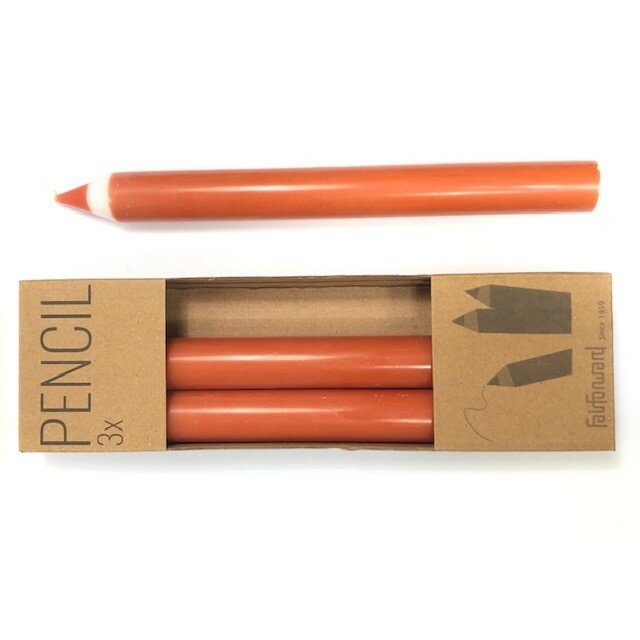 FairTrade Dinerkaars Potlood terra, doosje 3 stuks