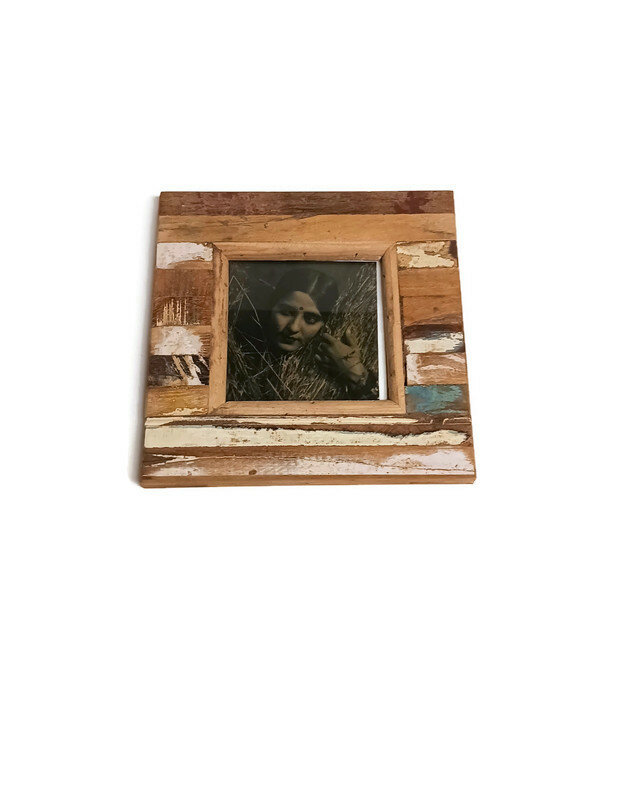 Scrapwood vintage fotolijst van FSC sloophout - Vierkant