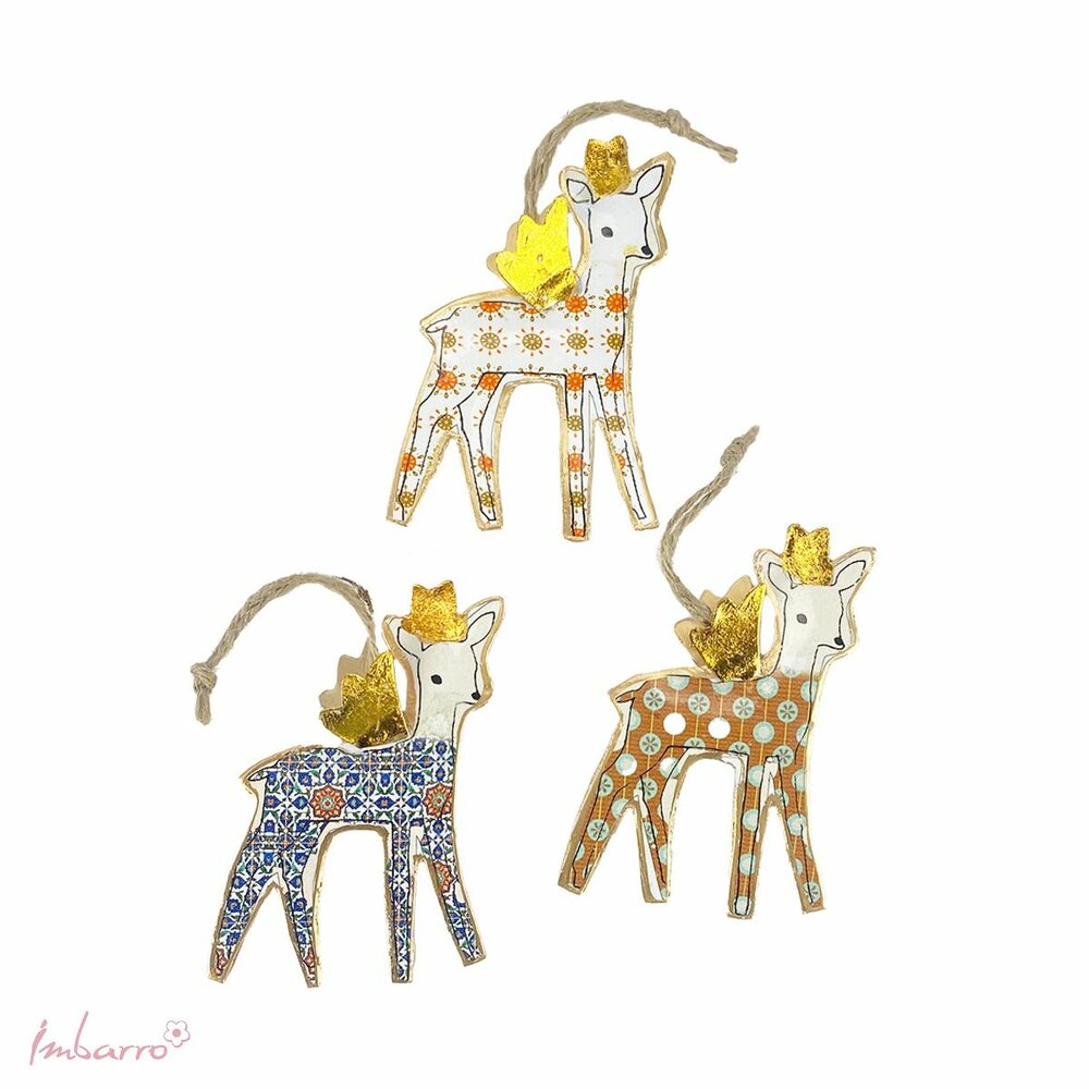 Imbarro Hanging Reindeers Maria - rendier hangers van metaal