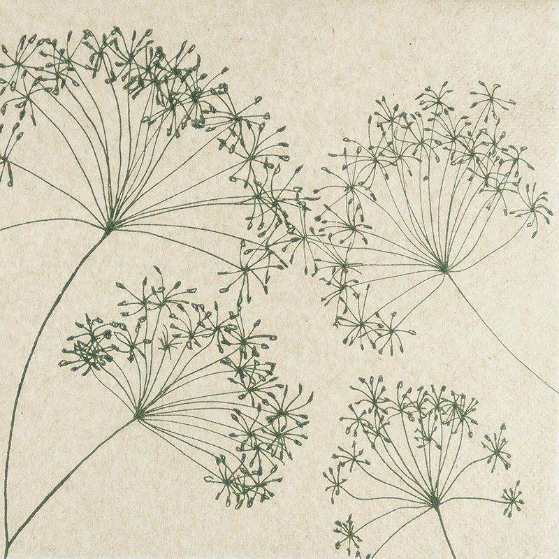 Eco servetten 33x33cm van gerecycled/ongebleekt papier - Harmony