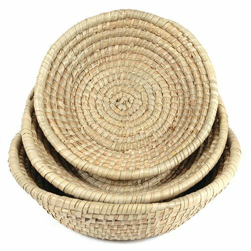 Fairtrade ronde schaal van kaisagras - Small, Medium of large Fairtrade ronde schaal van kaisagras - Small, Medium of large