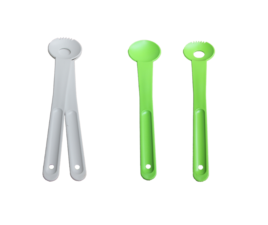 Ajaa saladebestek van recyclebaar bioplastic - In groen of wit