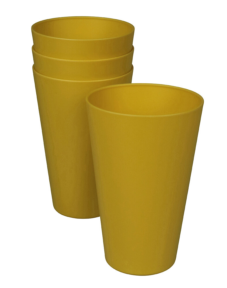 Zuperzozial C-PLA Reload Cup Saffron Yellow- Bio Plastic beker