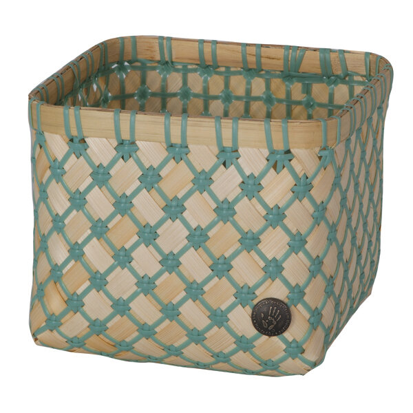 Handed By Basket Bamboolastic Medium Stone Green - Bamboe & R-Pet Handed By Basket Bamboolastic Medium Stone Green - Bamboe & R-Pet