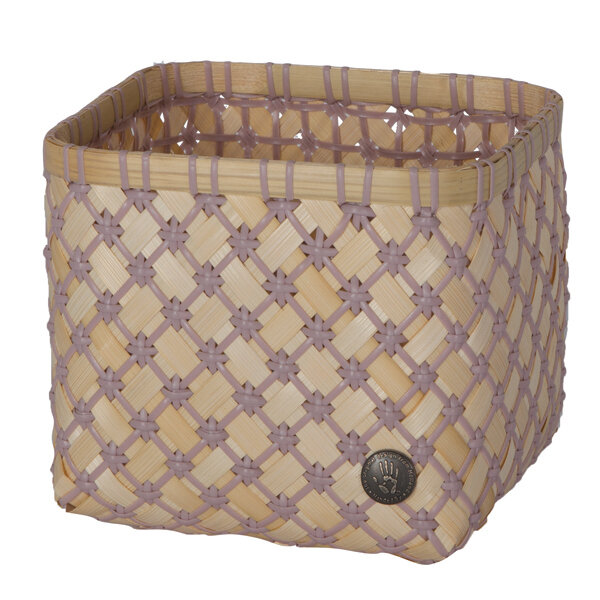 Handed By Basket Medium Bamboolastic mauve - Bamboe & R-Pet Handed By Basket Medium Bamboolastic mauve - Bamboe & R-Pet