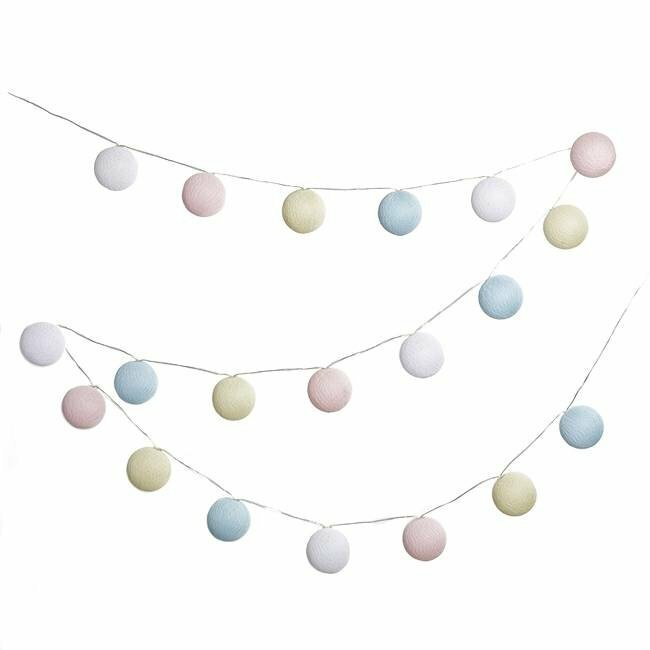 Cotton Ball Lights LED buitenlichtslinger Starter Kit - Pastel
