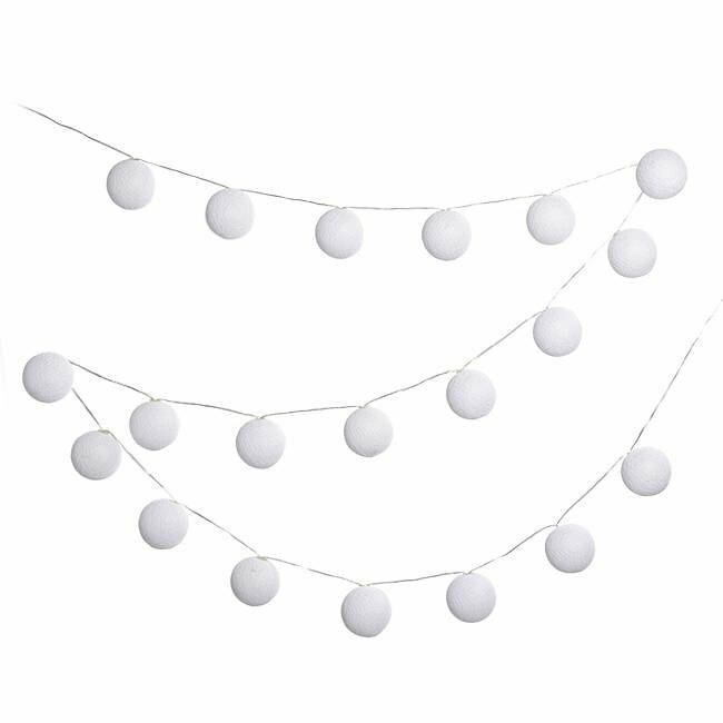 Cotton Ball Lights LED buitenlichtslinger Starter Kit - Blanco