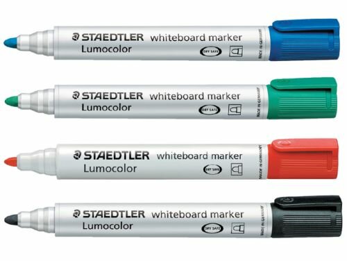 Staedtler Whiteboard stift 2mm in Zwart, Rood, groen of Blauw