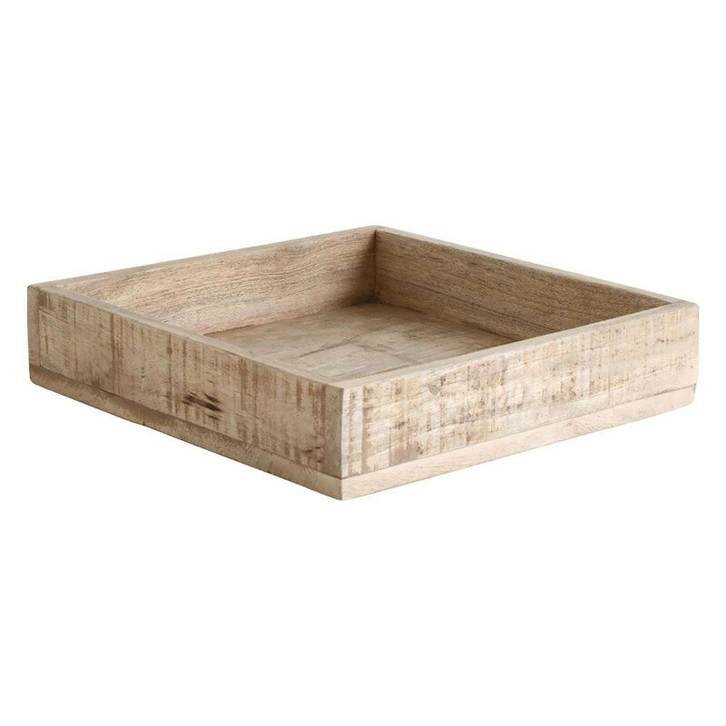 Vintage Mango wood Serving Tray M, vierkant dienblad 30x30cm