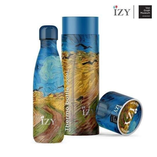 IZY Bottles RVS dubbelwandige fles 500ml - van Gogh Korenveld