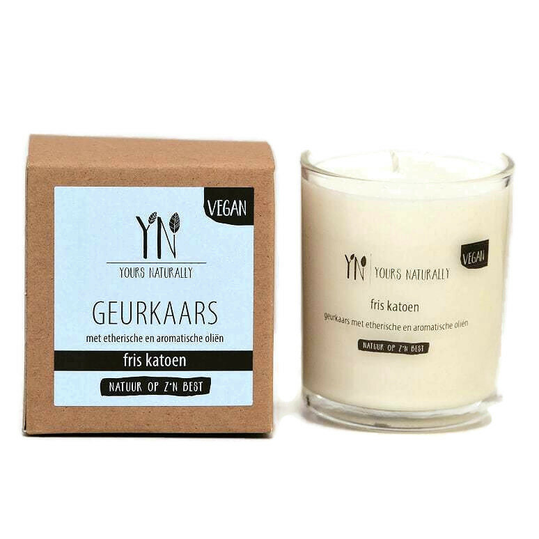 Yours Naturally geurkaars 200ml - Fris Katoen