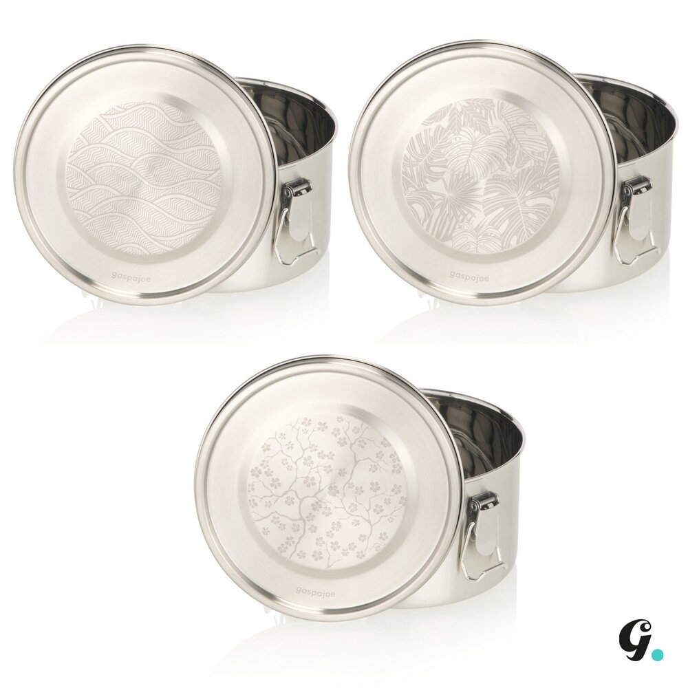 Gaspajoe lekbestendige RVS lunchbox rond - Drummy 1100ml  Gaspajoe lekbestendige RVS lunchbox rond - Drummy 1100ml