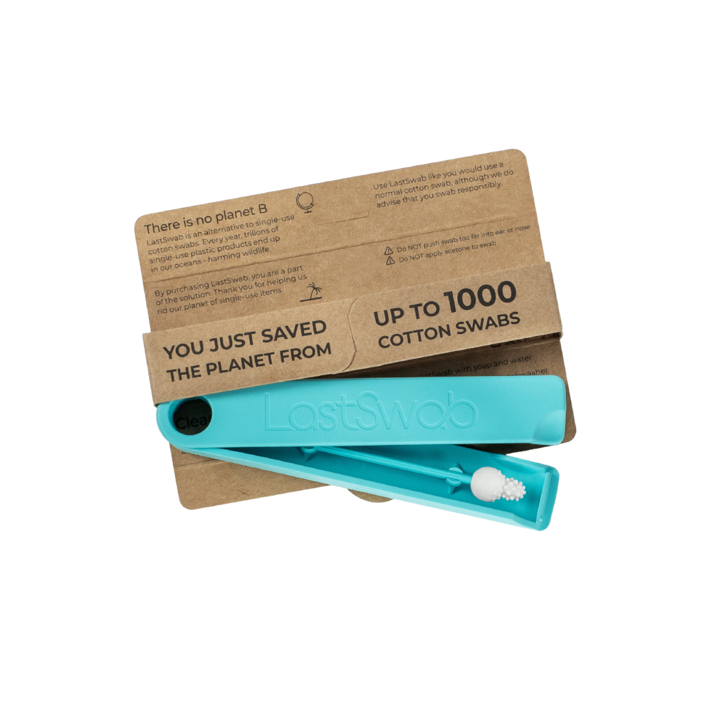 LastSwab the Original herbruikbaar Baby wattenstaafje - Turquoise