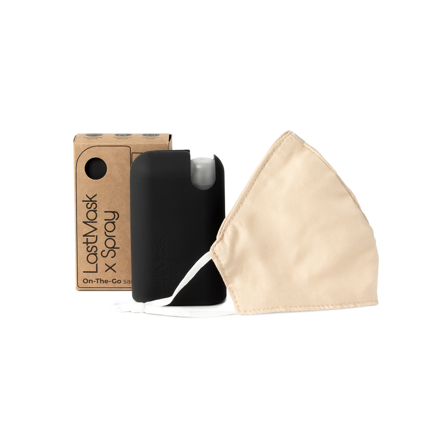 LastMask & Spray Bottle herbruikbaar mondkapje met ontsmettingsflesje