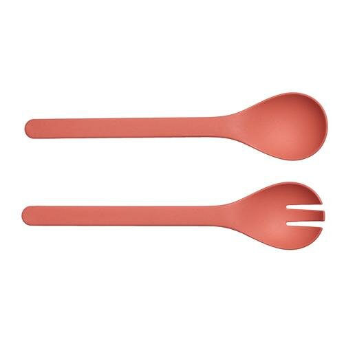 BioLoco Plant Salad Server Coral, PLA bio plastic saladebestek  