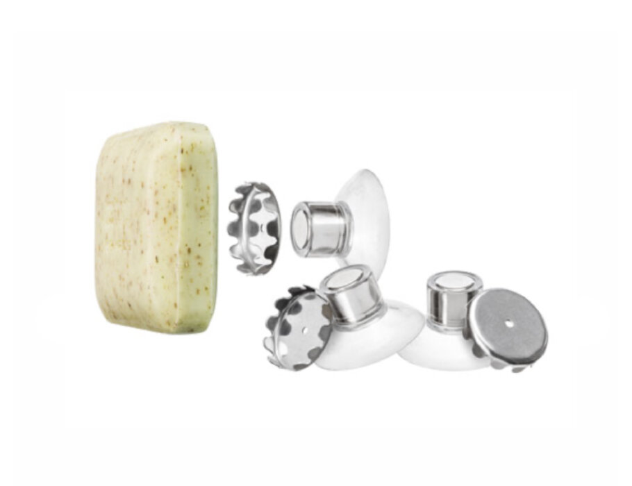 Savont set van 3 magneet zeephouders met zuignap 