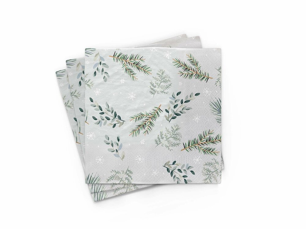 BambooNapkin eco servetten van 100% bamboe - Winter Leaves