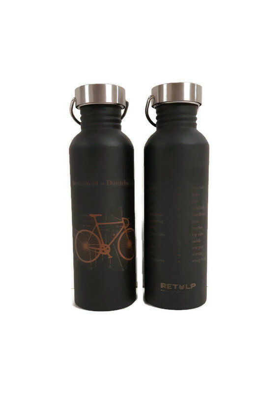 Retulp Roestvrijstalen drinkfles Urban 750ml Night Black Bicycle