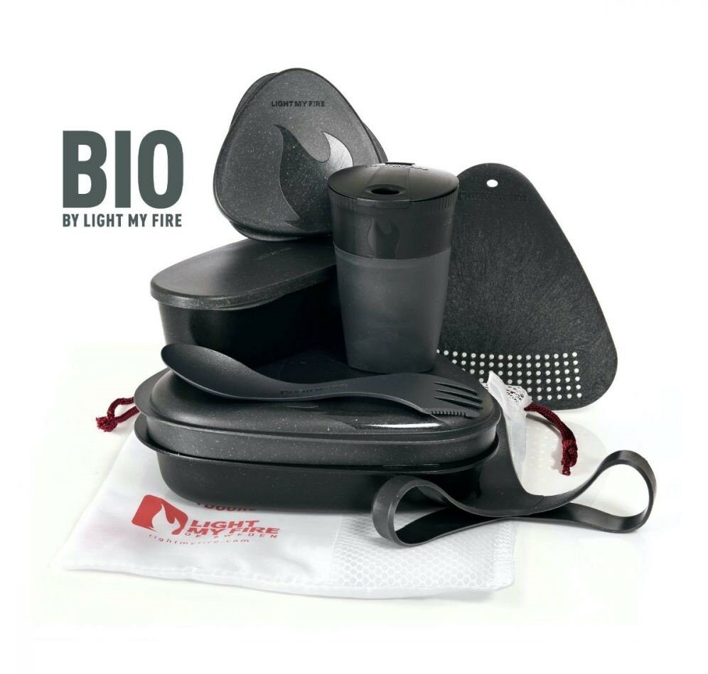 Light My Fire Meal kit BIO Slaty Black, 8 delig servies set