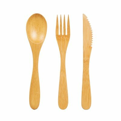Sass & Belle bamboo Cutlery set, bamboehouten bestek set Sass & Belle bamboo Cutlery set, bamboehouten bestek set
