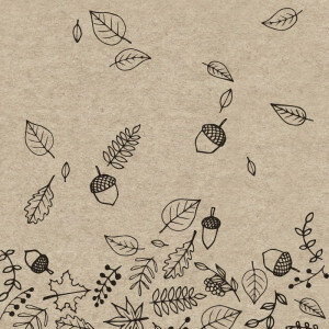 Naturals servet Autumn Fall, 33x33cm gerecycled/ongebleekt  Naturals servet Autumn Fall, 33x33cm gerecycled/ongebleekt