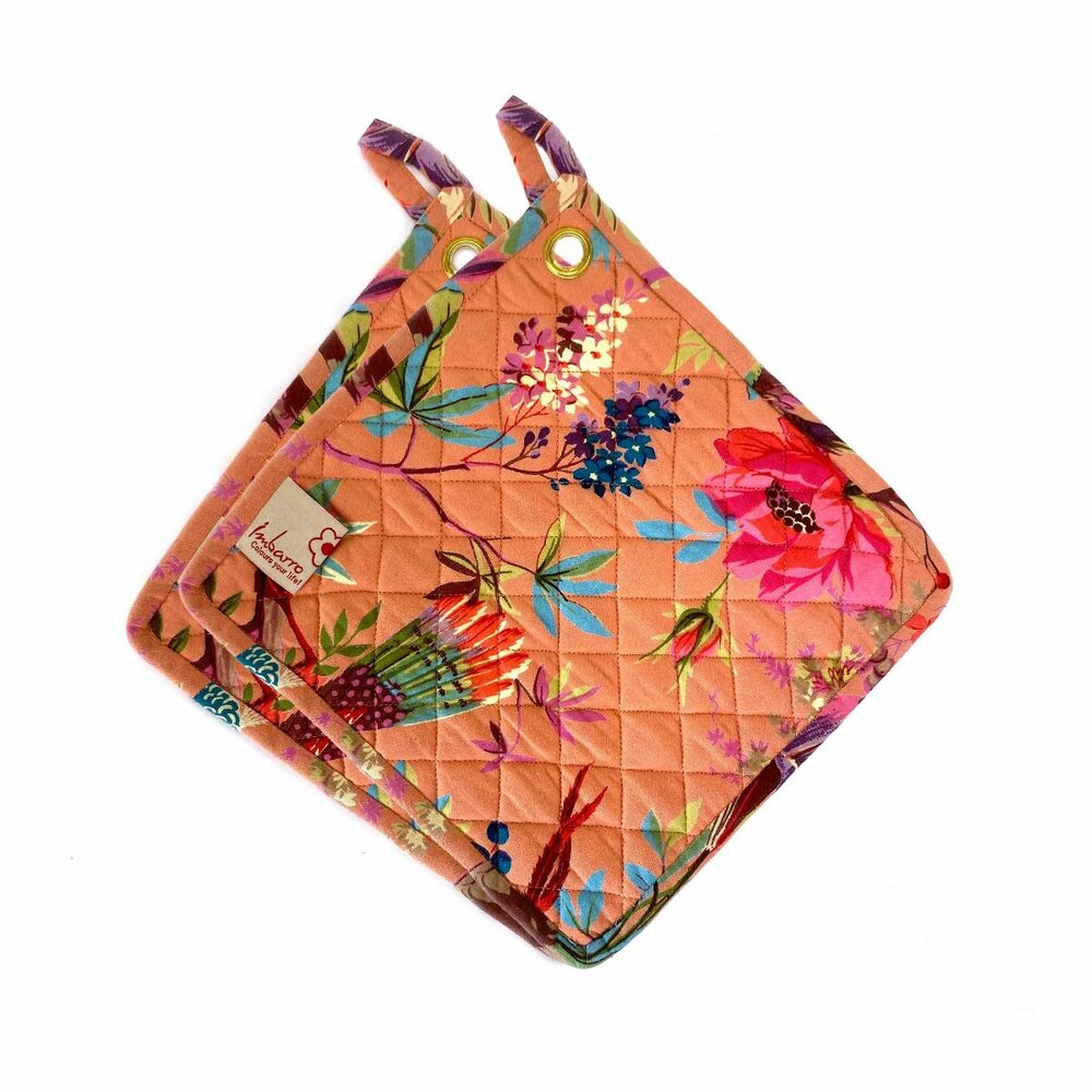 Imbarro Pannenlap set, Potholder Paradise Coral