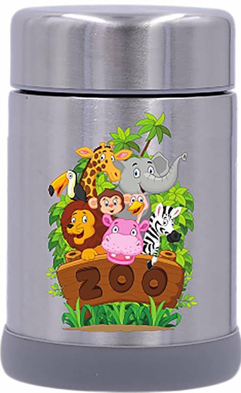 Dora's thermos lunchcontainer Zoo - RVS lunchbox 450ml  Dora's thermos lunchcontainer Zoo - RVS lunchbox 450ml