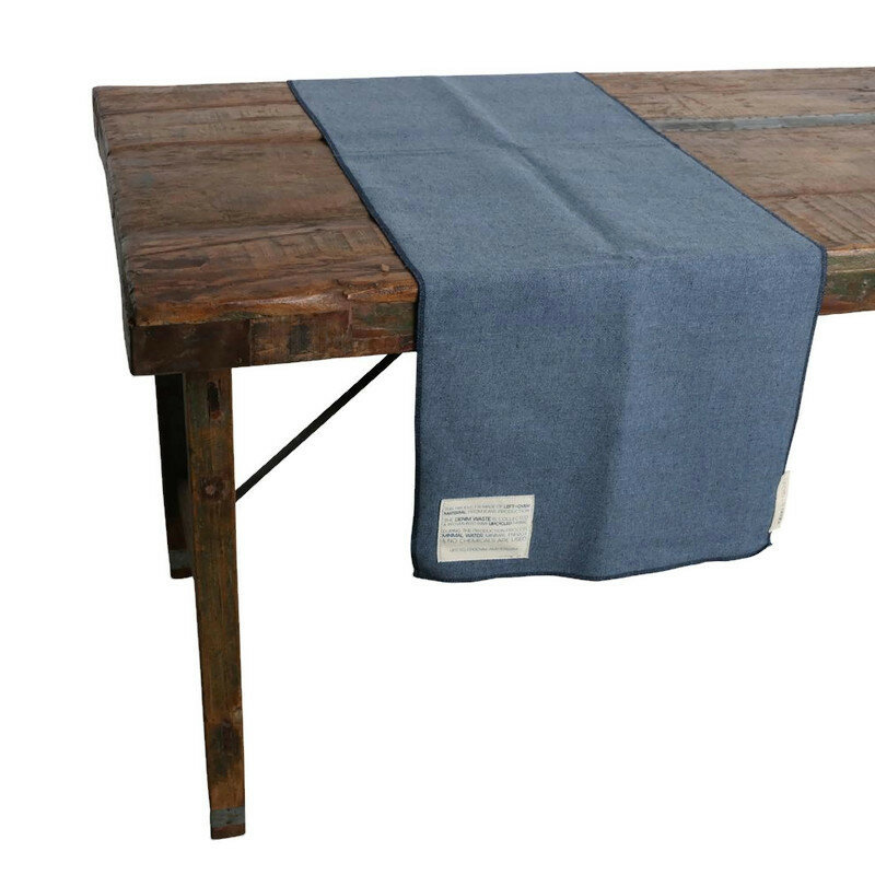Upcycled Denim Tafelloper Dark Blue