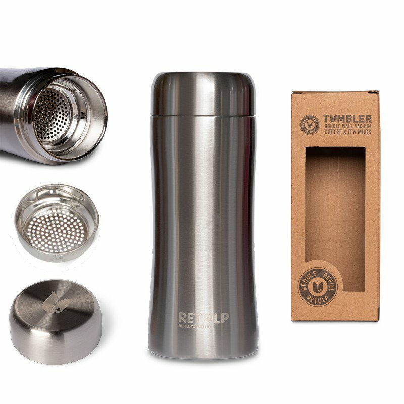 ReTulp Tumbler RVS, Dubbelwandige drinkfles - drinkbeker 300ml  ReTulp Tumbler RVS, Dubbelwandige drinkfles - drinkbeker 300ml