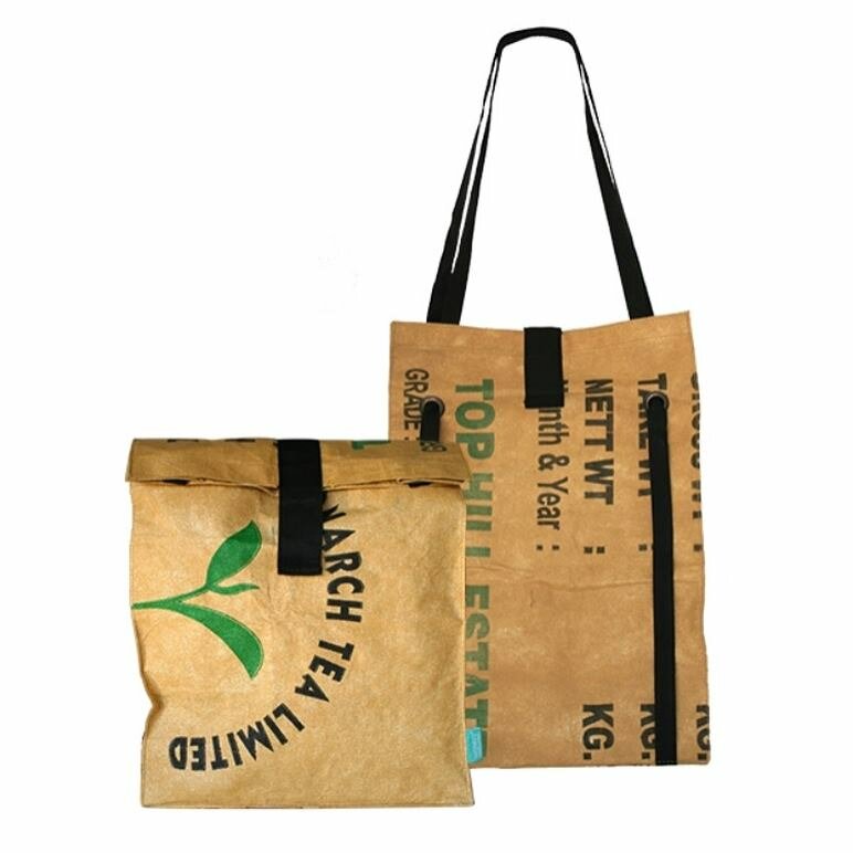 Superwaste Tea Backpack Shopper, rugzak en tas inéén.
