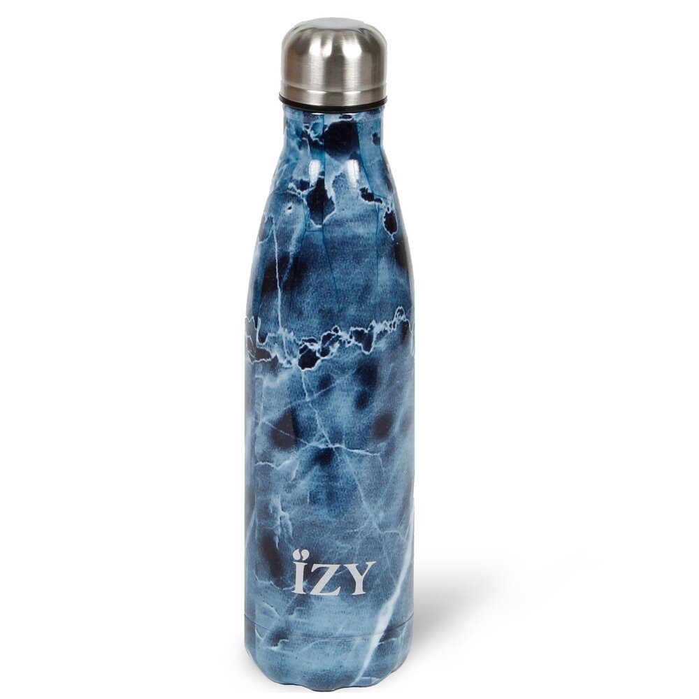 IZY Bottles RVS Thermo Bottle Marble Blue 500ml