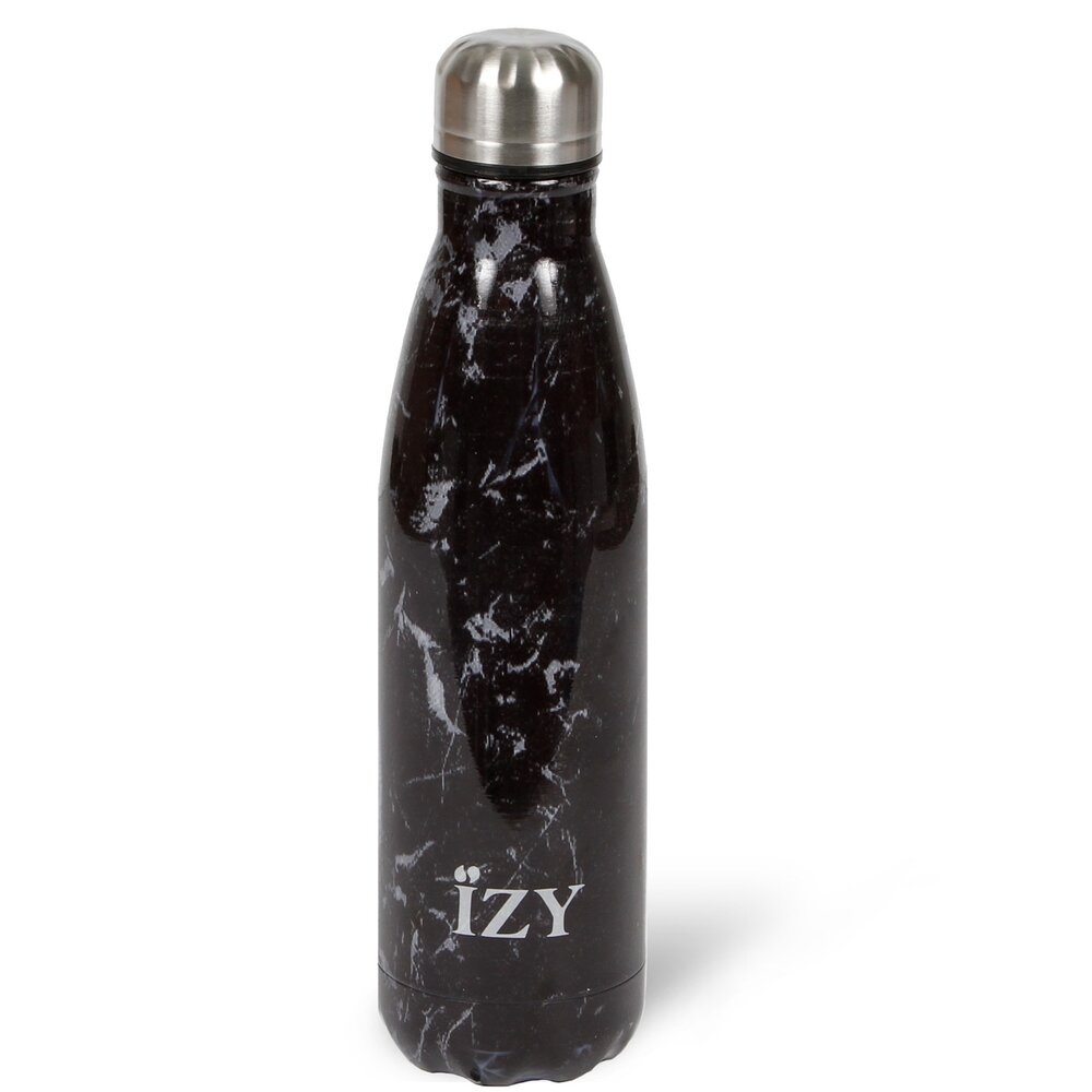 IZY Bottles RVS dubbelwandige fles Marble Black500ml