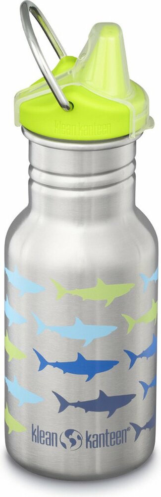 Kid Kanteen Classic Sharks Fade 355ml, kleine RVS drinkfles Sippy Cap