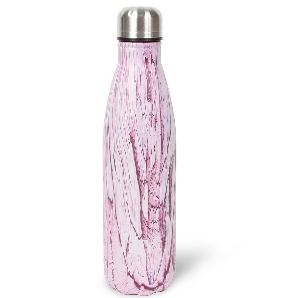 IZY Bottles RVS dubbelwandige fles Design Pink 500ml
