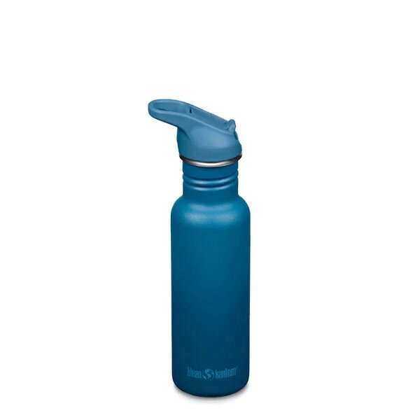 Klean Kanteen Classic Flip Seal Sport Cap 532ml Corsair, RVS drinkfles met rietje