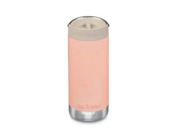 Klean Kanteen TKWide Insulated 355ml Peach Parfair, RVS thermosfles met koffiedop