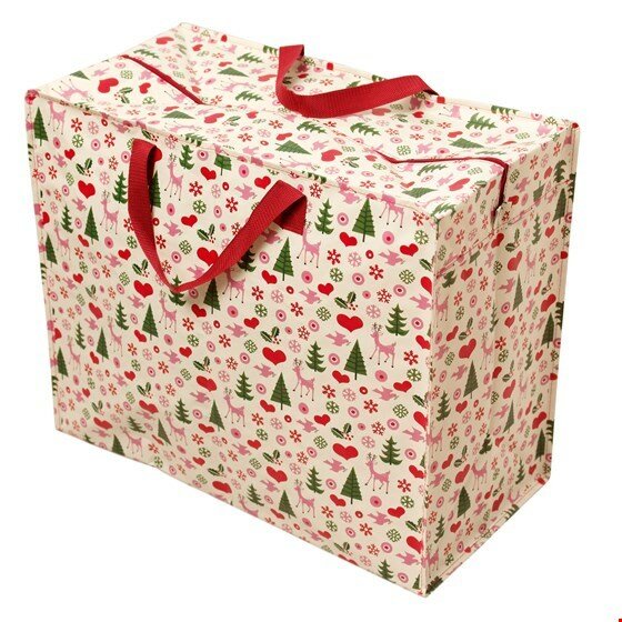 Jumbo Bag van gerecycled plastic 50's Christmas  Jumbo Bag van gerecycled plastic 50's Christmas