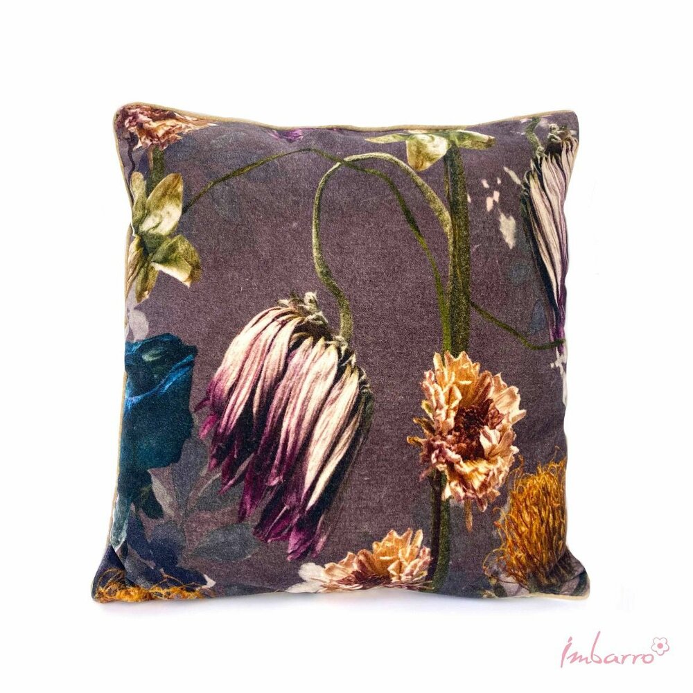 Imbarro Cushion Freija, sierkussen met bloemen