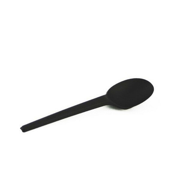 CPLA lepel zwart 16,8cm, voordeelpak met 50 bio lepels