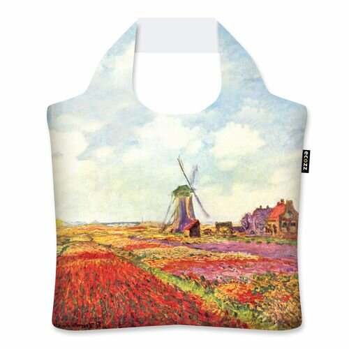 Ecozz Ecoshopper van gerecycled plastic, Tulip fields in Holland