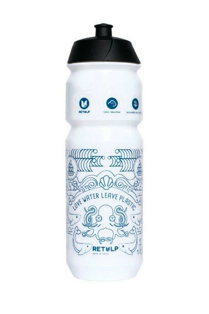 Bio Bidon van ReTulp Ocean print - Love water, leave plastic