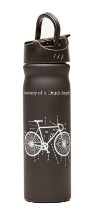 ReTulp RVS drinkfles 500ml zwart Bicycle, met drinktuit.