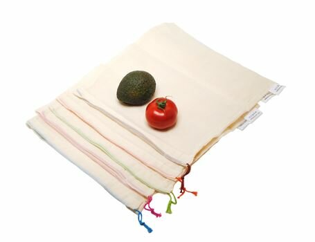 AhTable fruit en groente zakken L 30x33cm, Organisch katoen AhTable fruit en groente zakken L 30x33cm, Organisch katoen