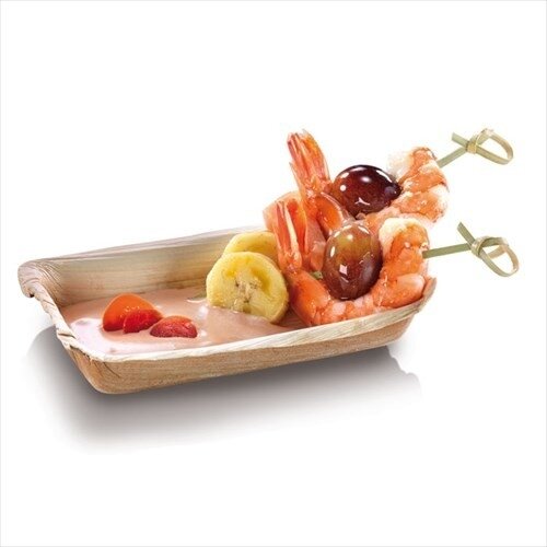 Palmblad sausbakje 7x12cm, pak 25 stuks