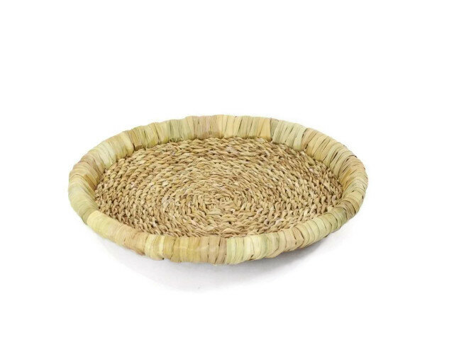 FairTrade schaal Hogla, mand van gras en blad FairTrade schaal Hogla, mand van gras en blad