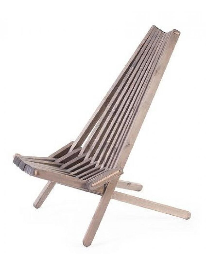 EcoFurn Ecochair, tuinstoel in grijs geolied dennenhout