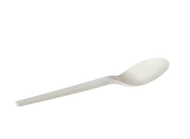 CPLA Bio koffie- of dessertlepel Wit 13cm, pak van 50 stuks