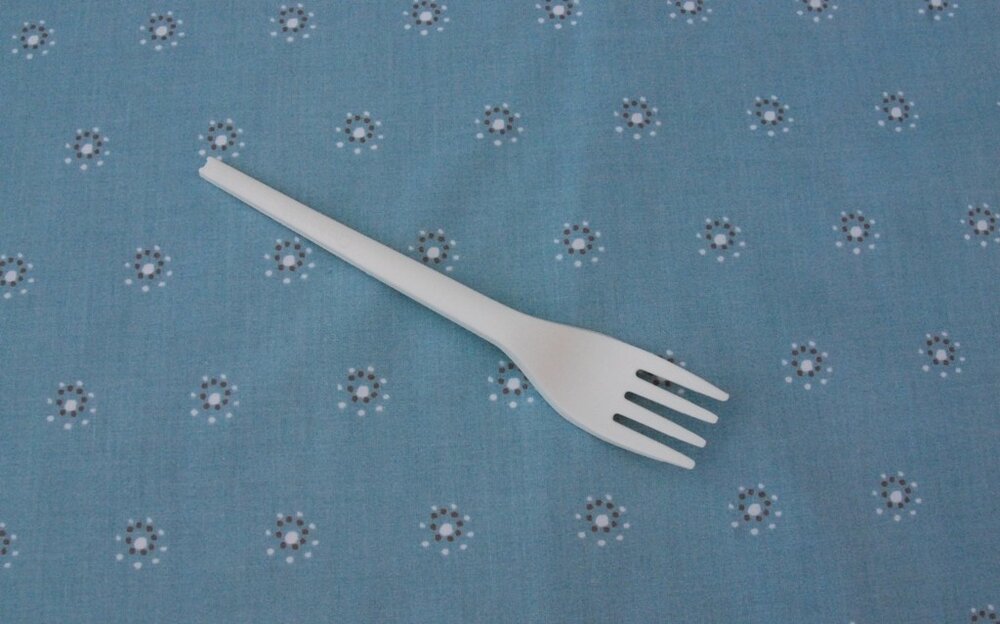 CPLA vork wit 16,8cm, voordeelpak 50 bio plastic vorken