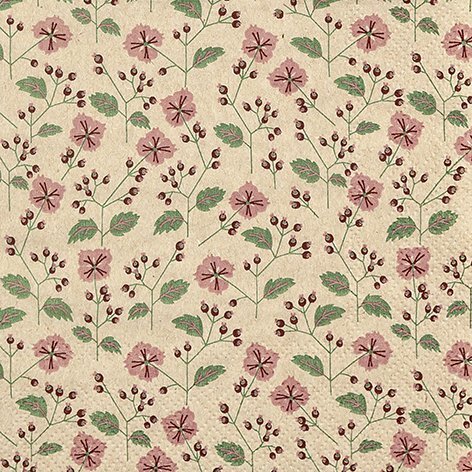 Papieren wegwerpservet 25x25cm gerecycled/ongebleekt - Smilla Eco Line