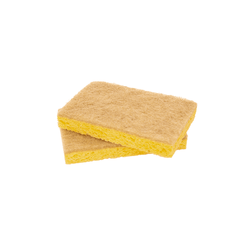 Point Virgule set van 2 herbruikbare schuursponzen van kokosvezel en plantaardig cellulose Point Virgule set van 2 herbruikbare schuursponzen van kokosvezel en plantaardig cellulose